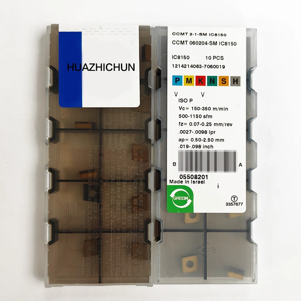 

HUAZHICHUN CCMT 060204-SM IC8150 Carbide Inserts Milling Cutter Tool