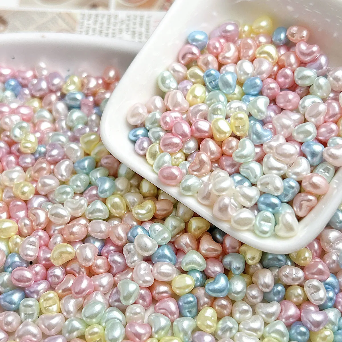 

50PCS Macaron Colored Cute Star Resin Nail Charms 3D Glossy Chubby Heart Nail Art Decorations for DIY Cup Manicure Accessories