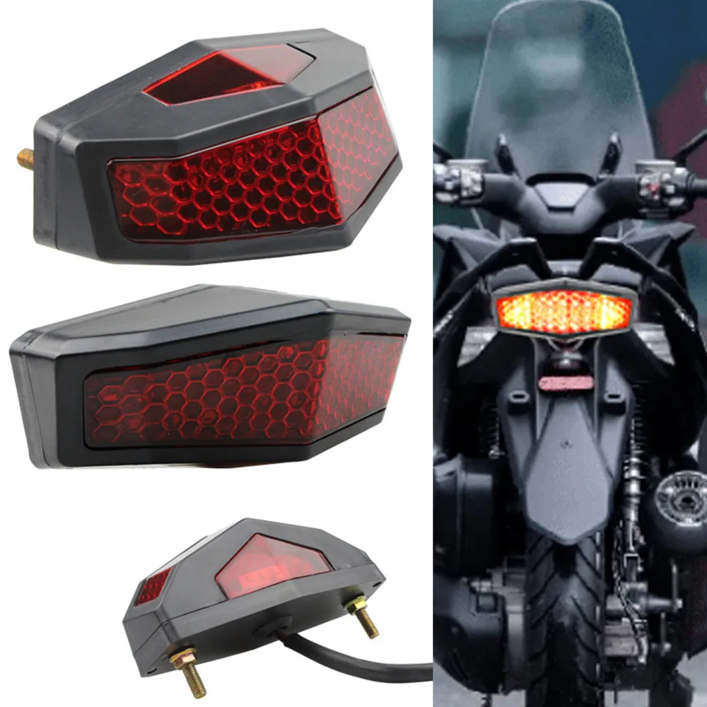 

Motorcycle LED Rear Stop Brake Tail for Light Universal 12V License Taillight Red