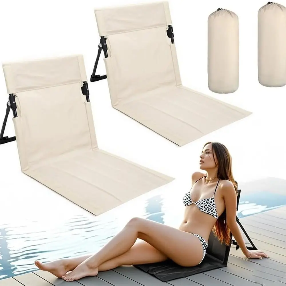 

2 Pack Foldable Poolside Chairs – Portable Flip Chairs for Edge of Pool, Beach, Camping, Picnic, Lawn – Compact & Lightweight Ou