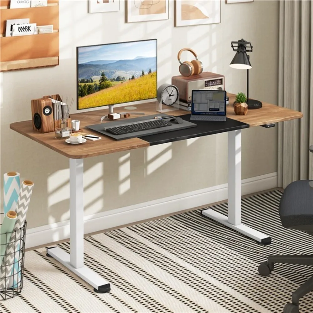 

55" Electric Standing Desk w/Cable Management Hole Anti-collision