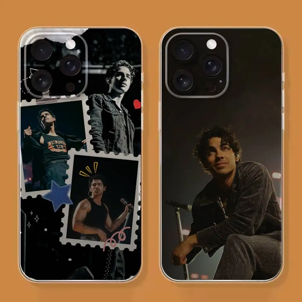 Singer J-Joe Jonas Phone Case For iPhone 6,16,15,14,13,12,11,17 Pro,Max,Plus,X,XS,XR,SE,Mini Transparent Soft Cover