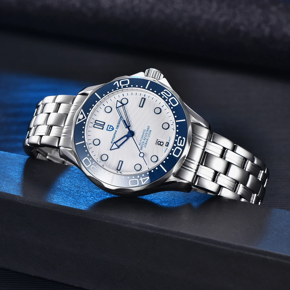 PAGANI DESIGN 2024 New NH35 Mechanical Watch Mens Watches Automatic Winding Sapphire 007 Series Sapphire Mirror Waterproof Clock
