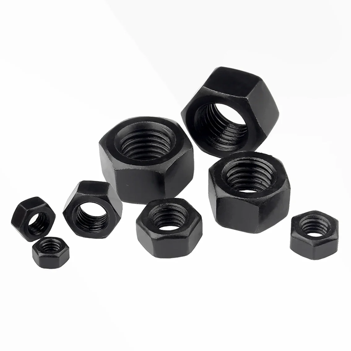 Black Grade 8.8 Carbon Steel DIN934 Hex Hexagon Nut for M4 M5 M6 M8 M10 M12 M14 M16 M18 M20 M22 M24 M27 M30 M36-M56 Screw Bolt