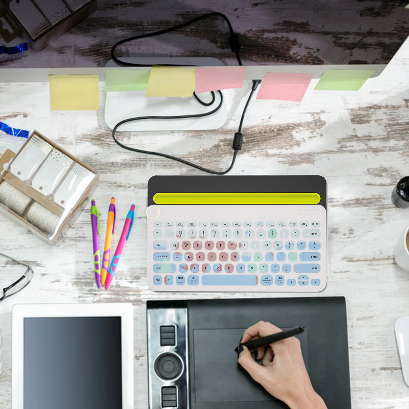 

Keyboard Cover for K380 Laptop Thin Light Flexible Material Dustproof Soft Tough Deform Resistant Backlight Clear Font Printing