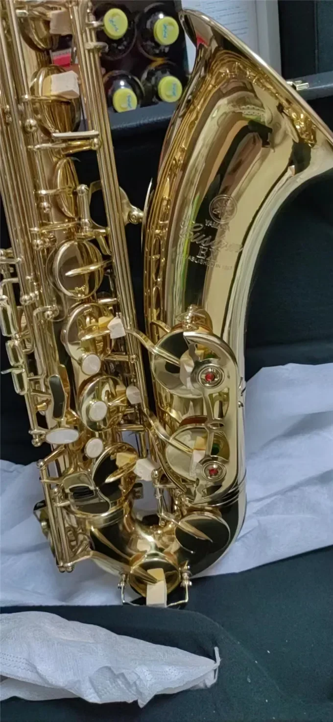 Hot Selling Bb Tenor Saxophone Gold Lacquer YTS-875EX Yellow Brass Musical instrument Professional with Case Accessories