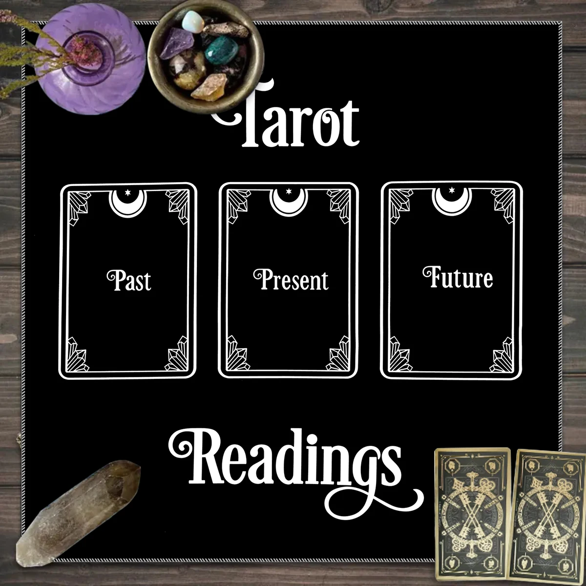 1 Stück Tarot-Tischdecke, keltisches Kreuz-Tarot-Tischdecke für Wahrsagereien, geheimnisvolle Tischdecke zur Altardekoration – Detail 23