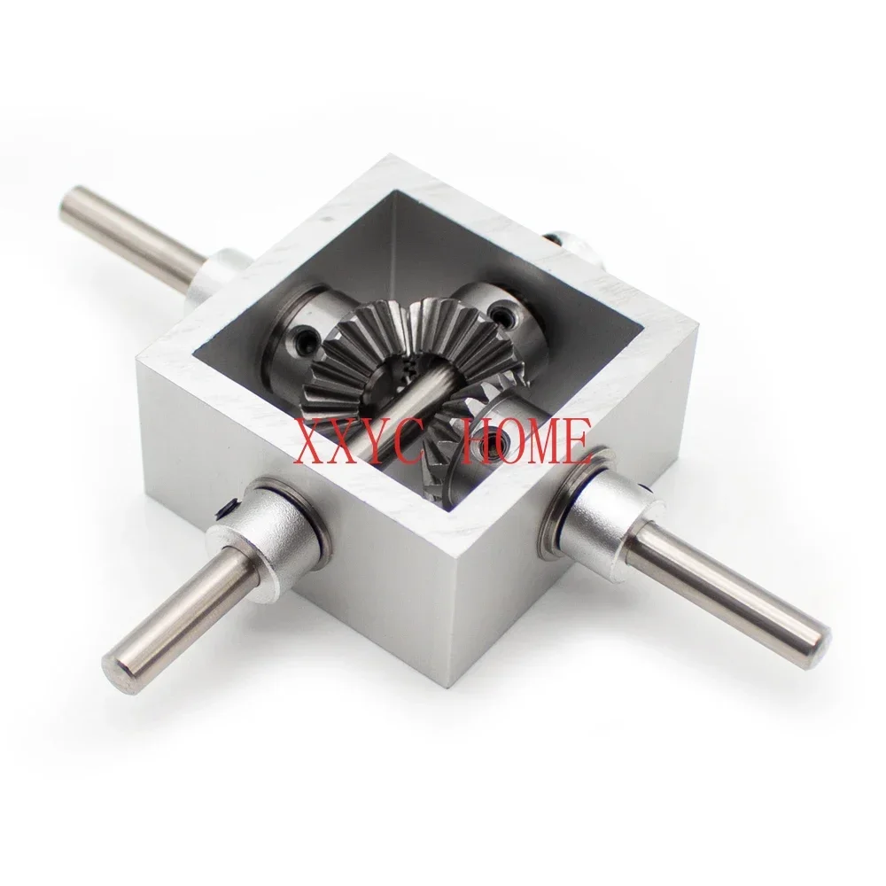 90 Degree Right Angle Bevel Gear Angle Commutator Forward/Reverse Reversing Gear Box 1:1 S45C Carbon Steel Teeth 6/8MM Shaft