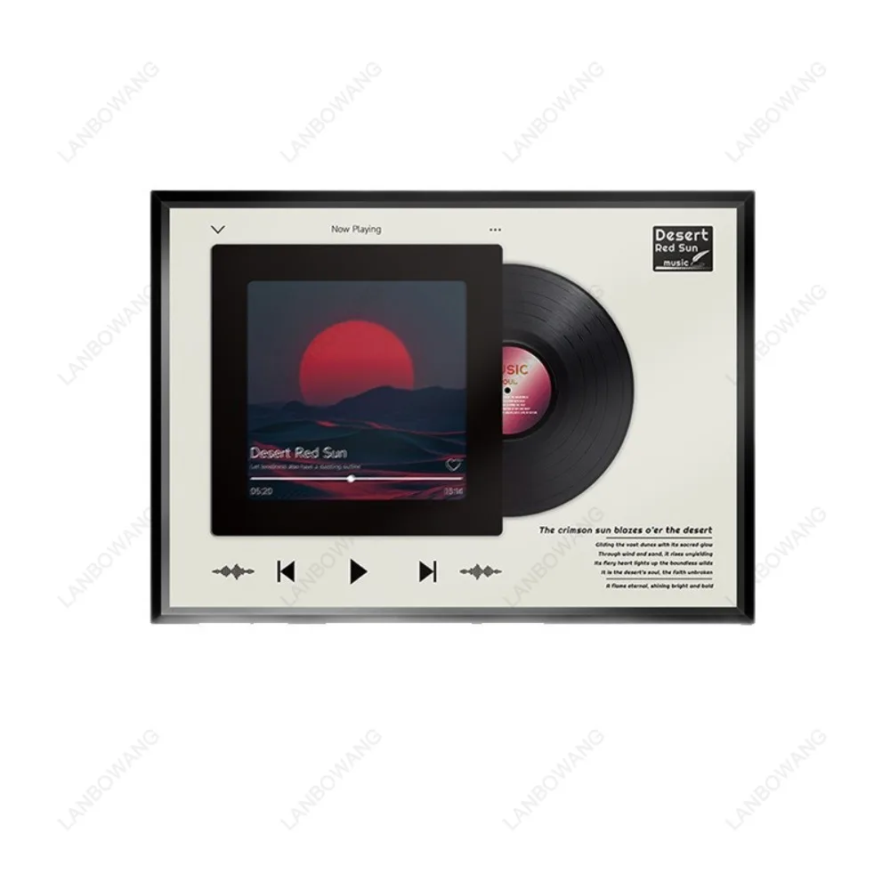 Desert Red Sun Wireless Light Painting Speaker, High Quality Mini Audio For Bedroom Living Room Ambient Decoration