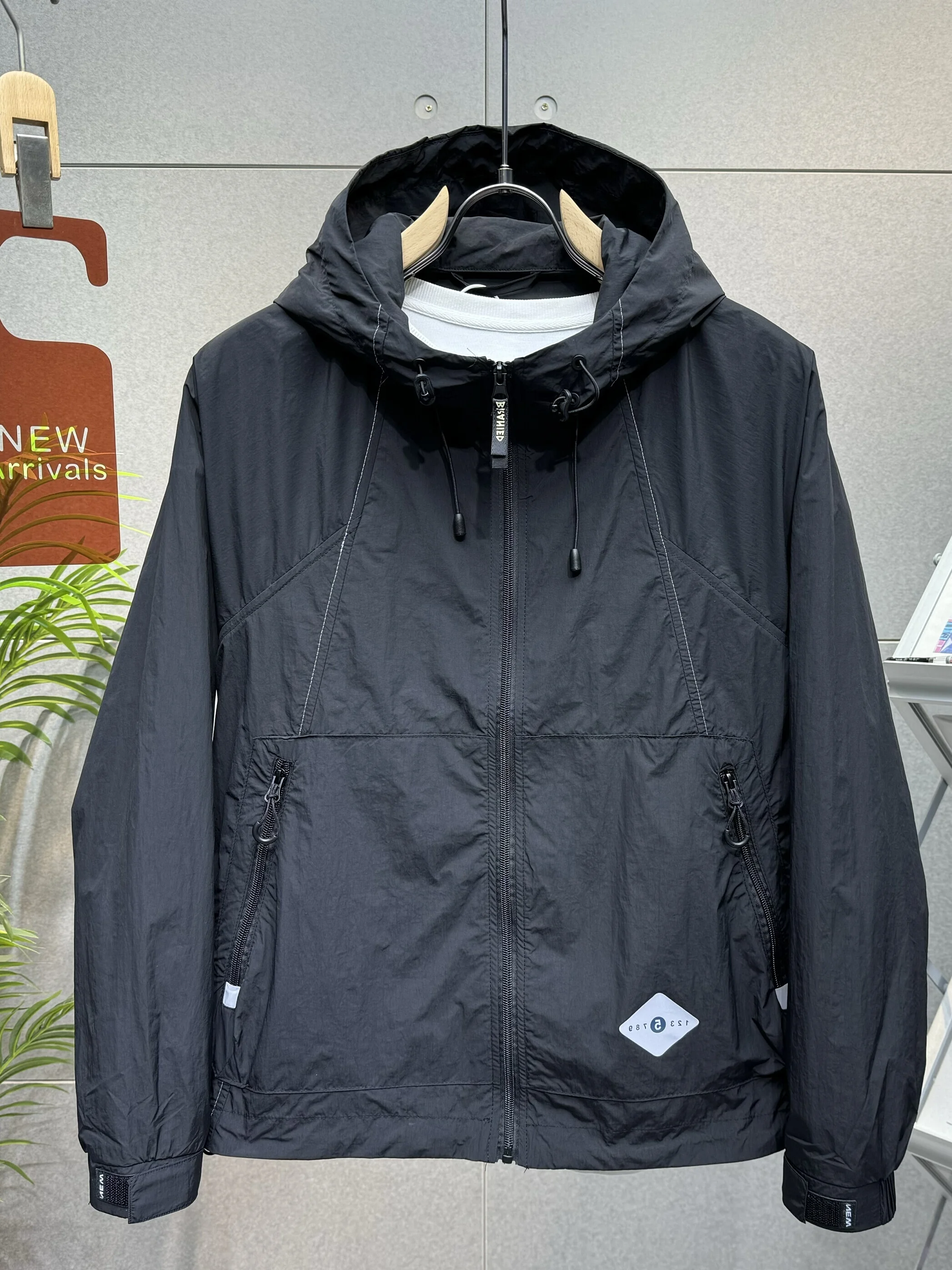 

Мужская летняя тонкая солнцезащитная одежда, модная спортивная ветровка для бега, быстросохнущая, легкая, ветрозащитная куртка