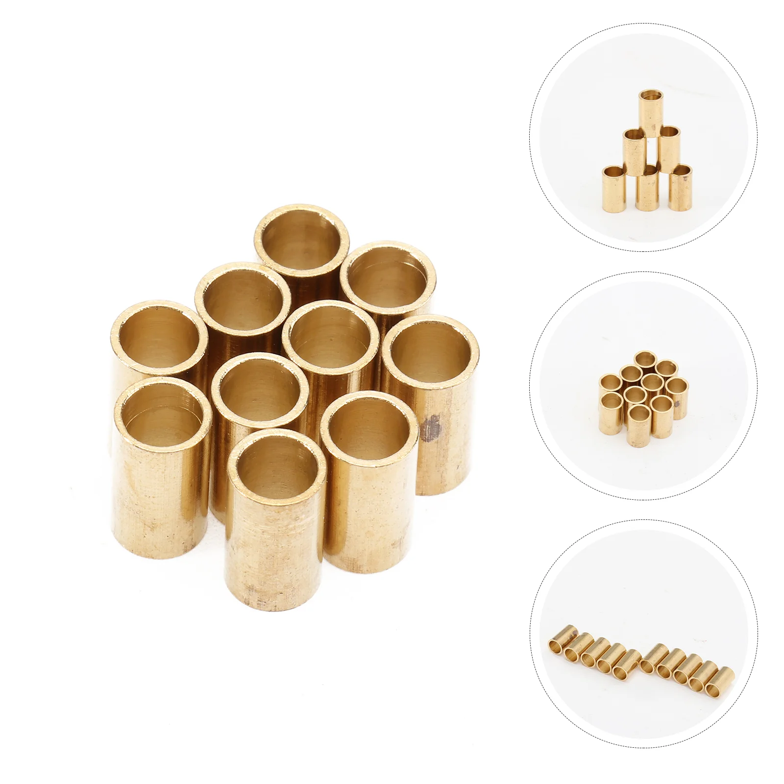 10 Pcs Brass Plant Holder Jewelry Accessory Tube Craft Spacer Beads Ring Accessories