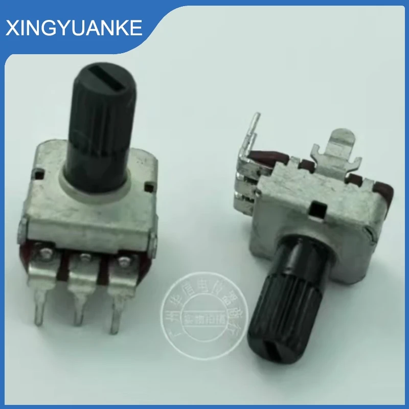 1PCS 12 Square Type Vertical Single Potentiometer A10K Handle Length 12MM Plum Shaft