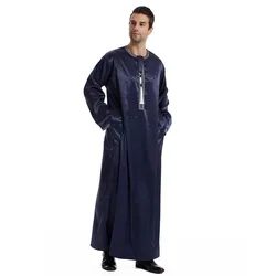 Eid Dress for Muslim Men Jubba Thobe Mens Abaya Islamic Eid 2025 Ramadan Long Robe Saudi Musulman Wear Caftan Dubai Arab Dresses