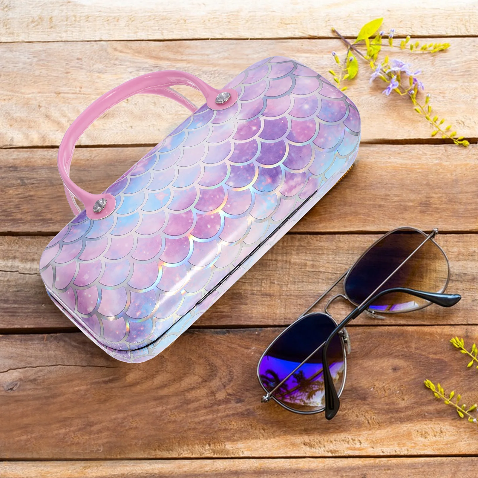 

Case Kids Eyewear Portable Children Glasses Case Handheld Kids Glasses Box Sunglasses Storage Box Premium PU Lightweight