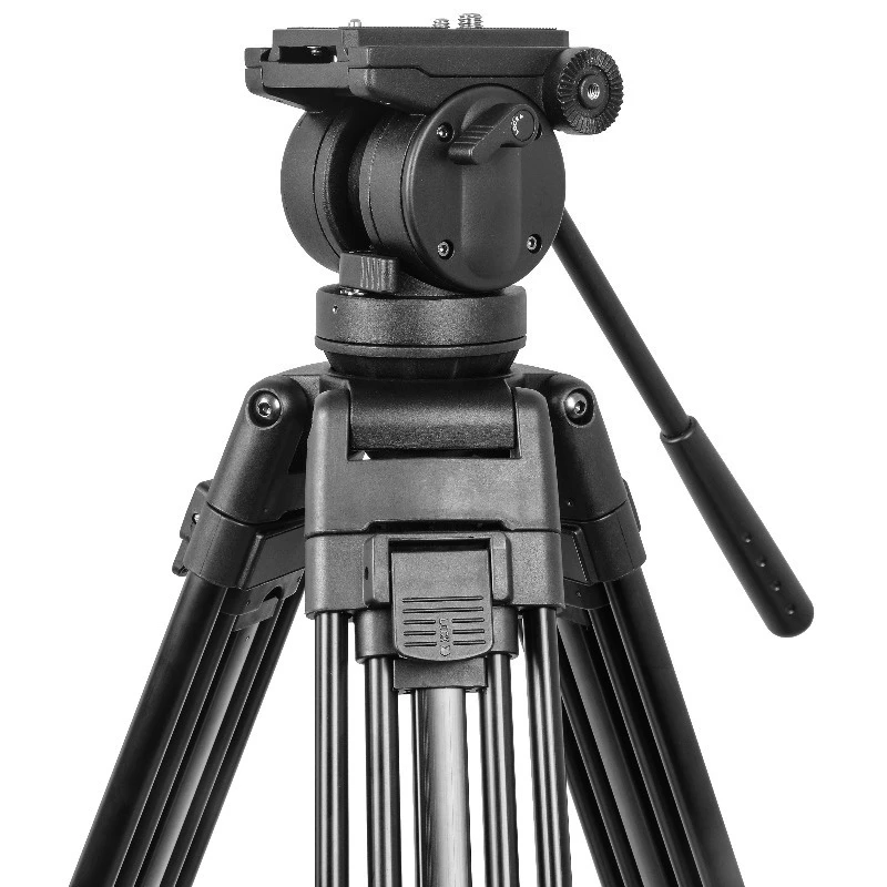 VT-2500 Professional Broadcast CCTV Heavy Duty 20KG Payload Camera Carbon Fiber Tripod