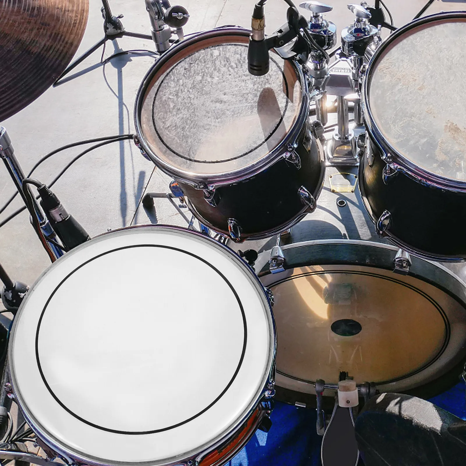 Drum Head Cover Replacement Pad Stand Bass Practice Hardware Accessories Pads Kit Mute