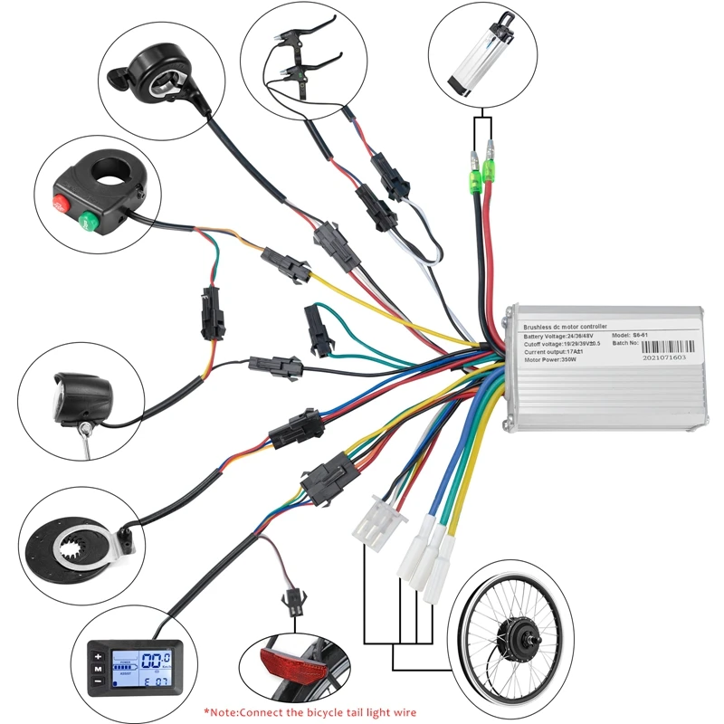 Ebike Brushless Controller Display 24V/36V /48V 500W Electric Bicycle Display Led Bike Display For Ebike  Conversion Kit