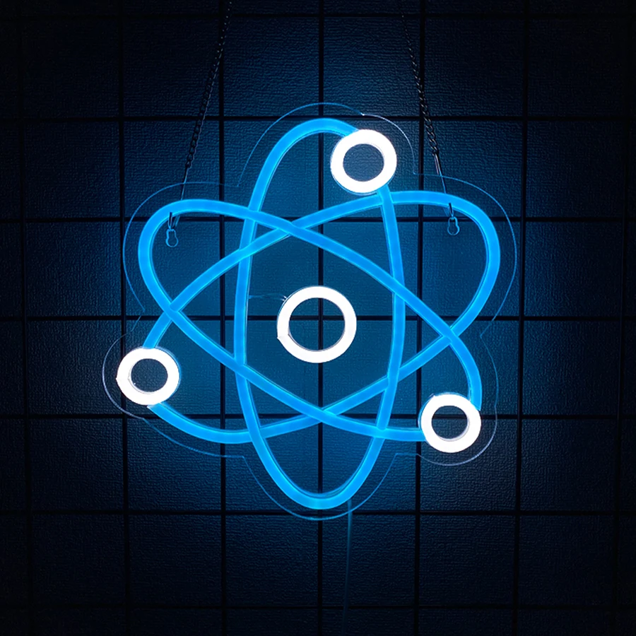 Molecule Neon Sign For Wall Decor,Light Up Sign For Science Classroom,Bedroom,Game Room,Man Cave Decor,Laboratory,USB Powered