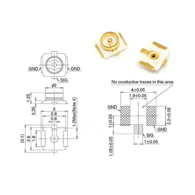 10PCS U.FL-R-SMT U.FL IPEX / IPX joint SMT Connect PCB Board Connectors SMD IPX Male socket MINI Card Antenna Pedestal