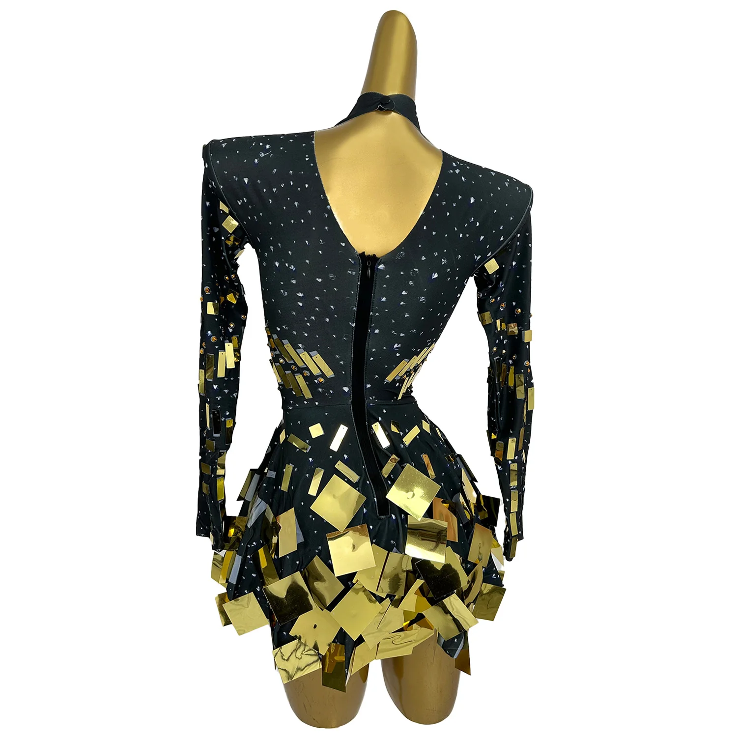 Flashing Sequins Slim Short Dress Celebrate Birthday Party Women One-piece Dress Singer Stage Wear Nightclub Prom Dress Xieshi