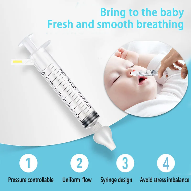 

10 pcs 10ml silicone nasal cannula syringe nasal irrigator baby portable syringe nasal irrigator