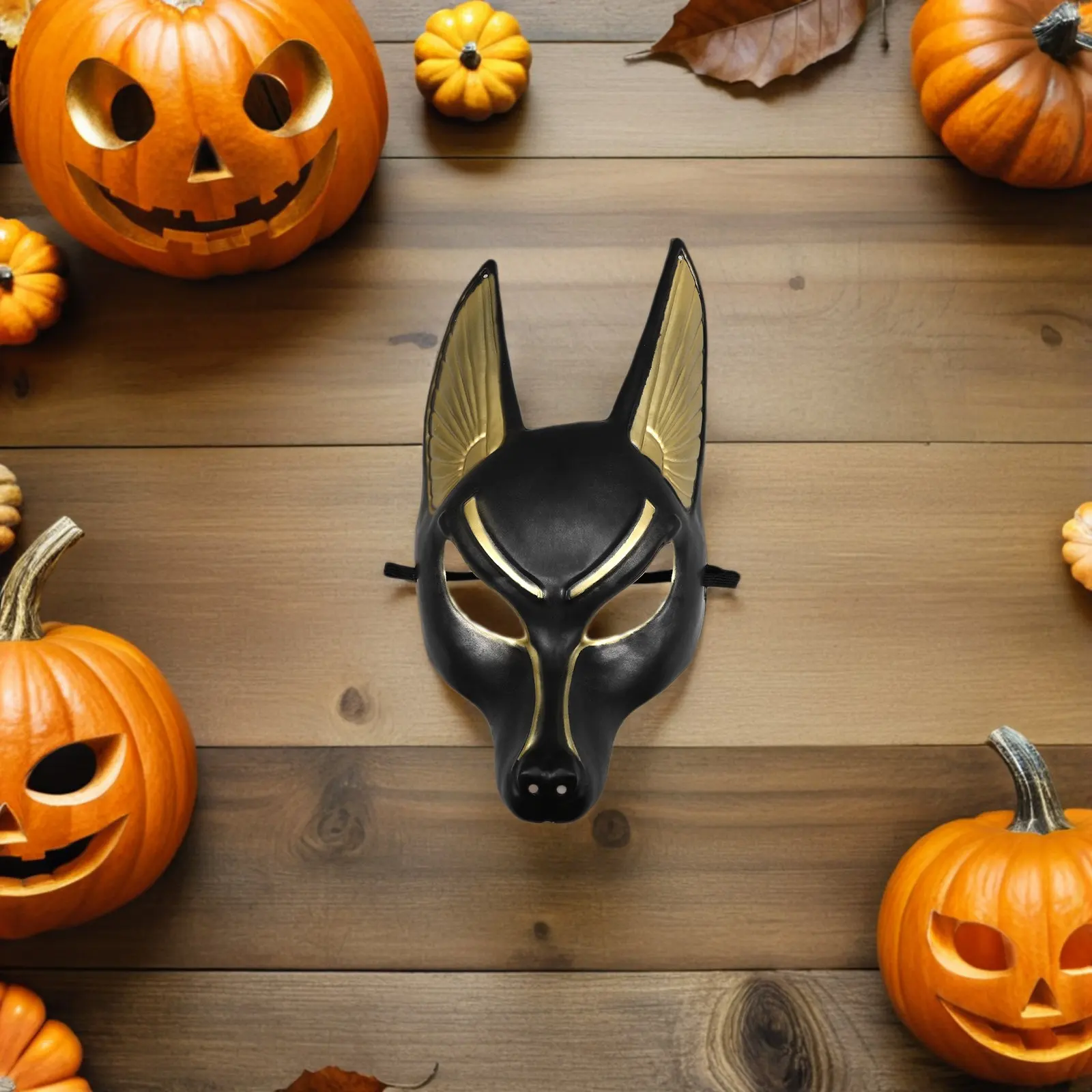 3Pcs Egyptian Anubis Halloween Realistic Mask Cosplay Costume Party Masquerade Dress Up Egyptian Mask Costumes Masks