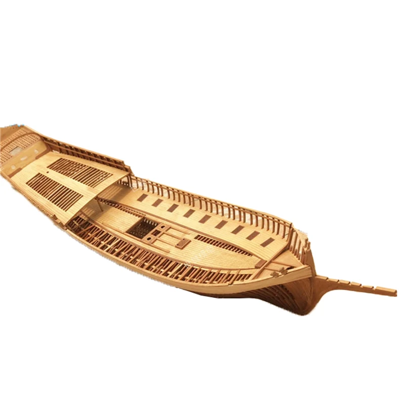 1/48 Full Rib Shark Le Requin Sailboat Model Kit Wooden DIY Handmade Boat Model Boys Assembly Toys