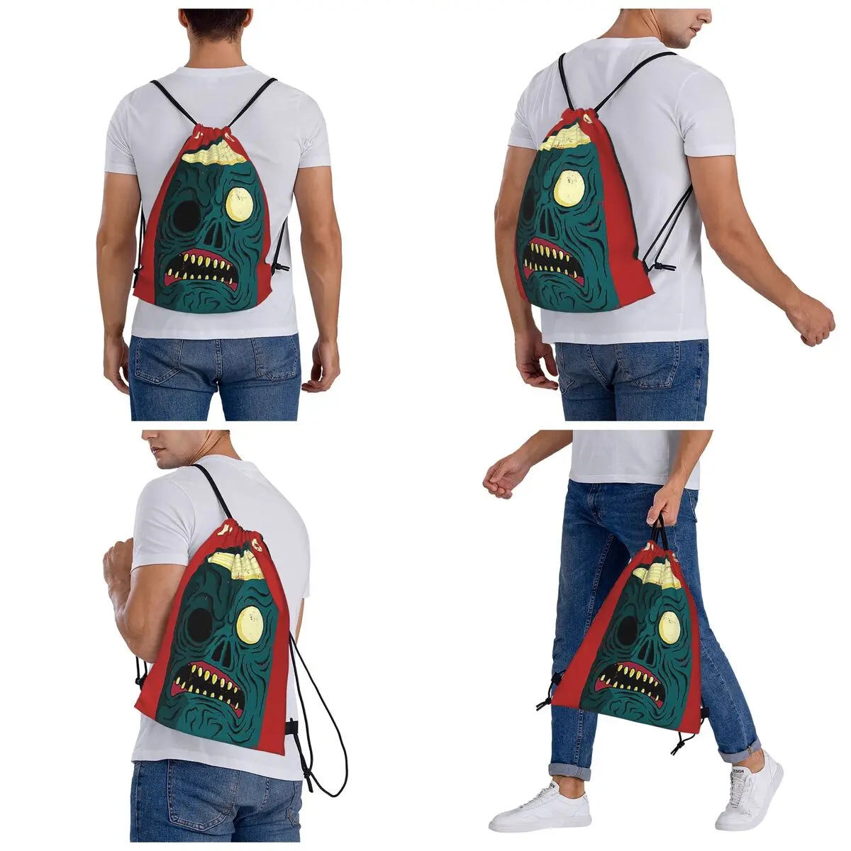 Reading Is Fun Backpacks Casual Portable Drawstring Bags Storage Bag Book Bags For Travel School