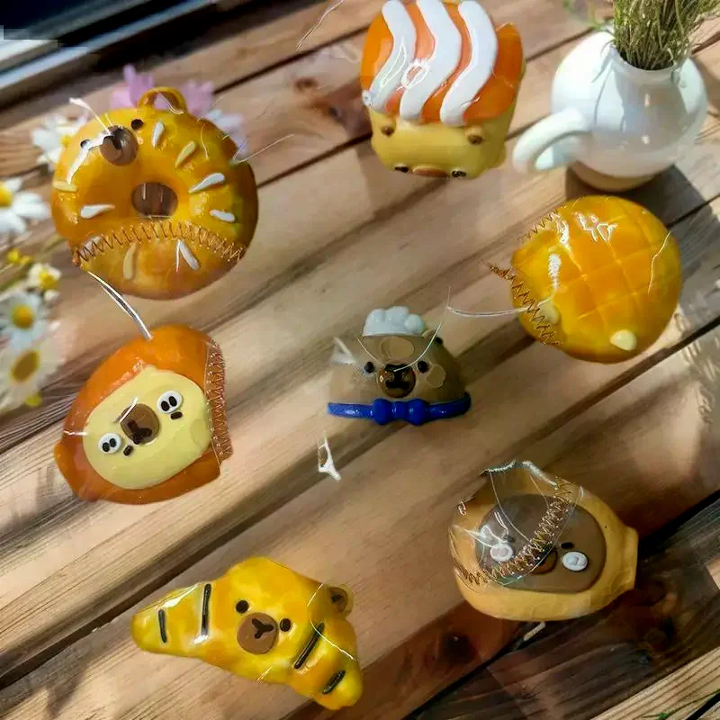 Leuke Fun Capybara Pinch Knijpspeeltje Siliconen Stress Relief Speelgoed Crème Modder Voelen Decompressie Langzaam Rebound Speelgoed Sleutelhanger Charme Geschenken