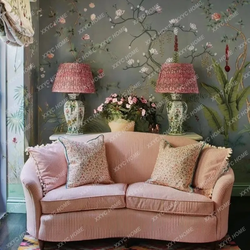 XX retro small apartment living room bedroom wabi sabi wind curved small sofa