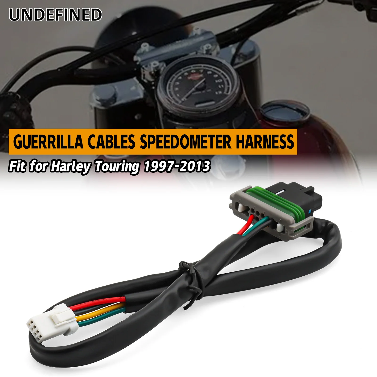 Black Softail 15-Inch Speedometer Extension Wire Harness for Harley Softail 2018-2024