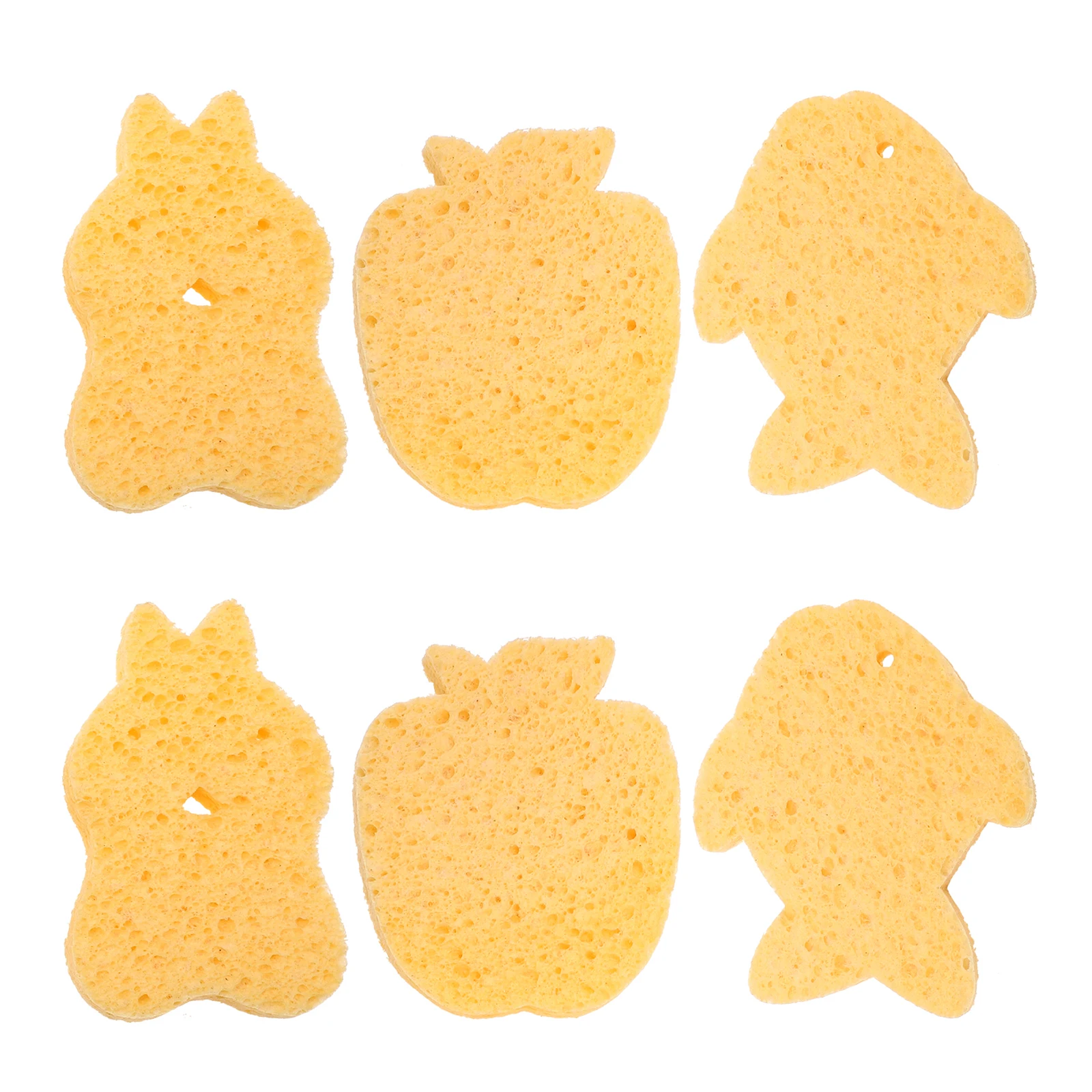 

2Sets Baby Bath Infant Shower Sponge Kids Bathing Sponges Cartoon Design Comfortable Durable Bathing Tool Scalp Cleaning Massage