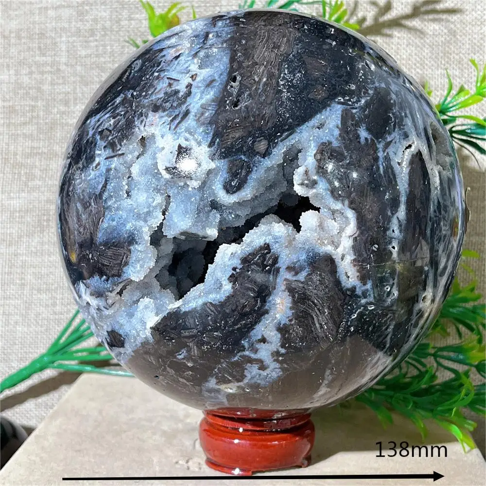 

3970g Druzy Sphalerite Sphere Ball Quartz Stone Gemstones Healing Spiritual Raw Specimen Minerals Reiki Home Decoration