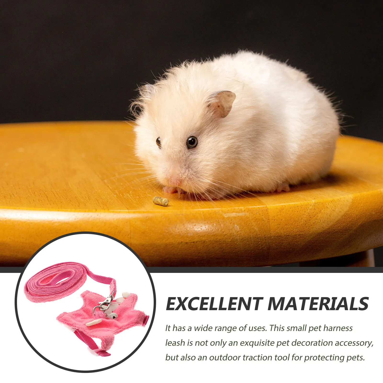 

Pet Traction Harness Leash Anti-Escaping Adjustable Ferret Walking Leash Outdoor Small Pet Harness Durable Breathable Vest