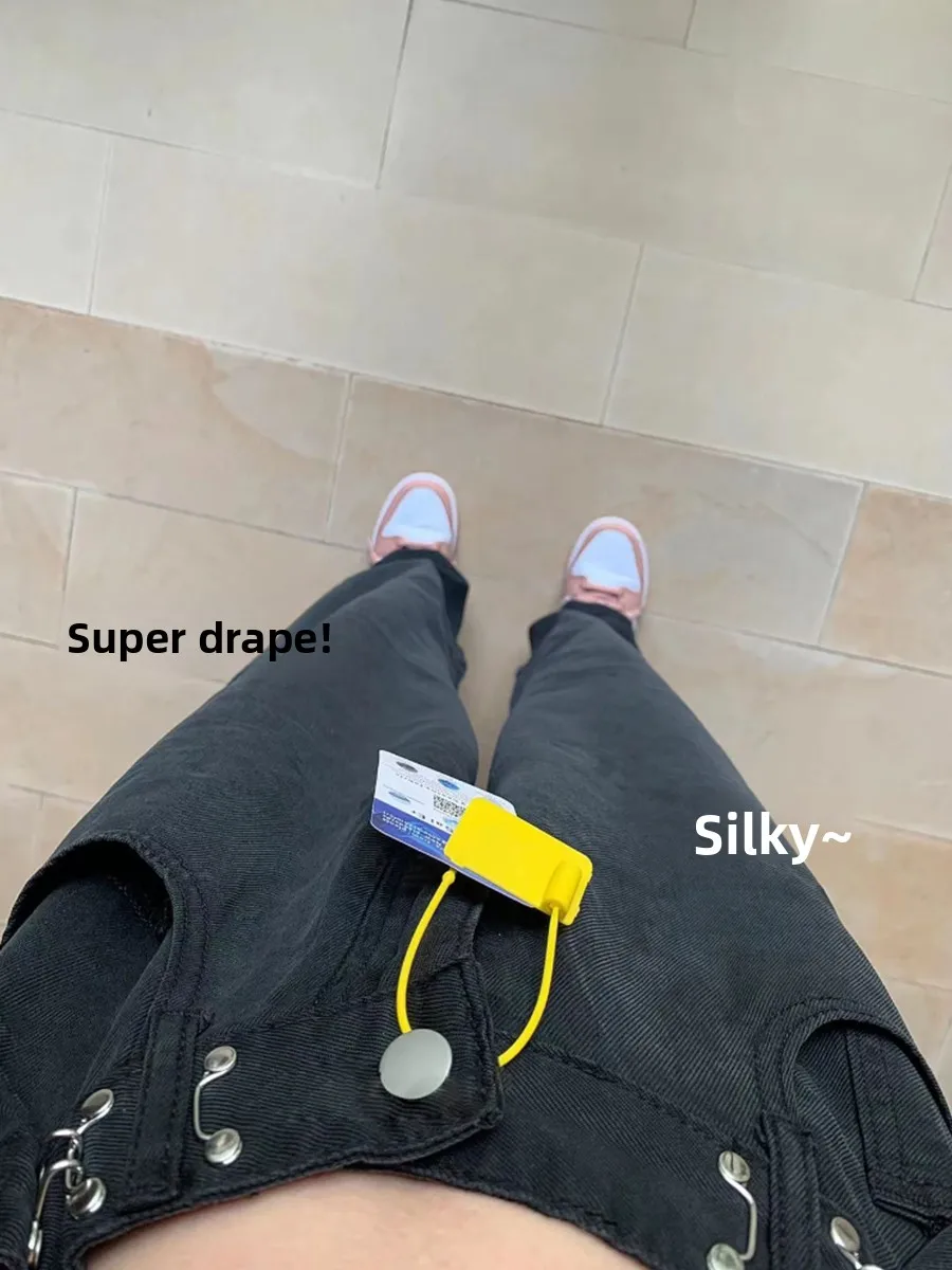 ハイウエストワイドレッグジーンズ レディース 薄手 夏 デニムパンツ ロング丈 ドレープ アイスシルク 秋 プラスサイズ