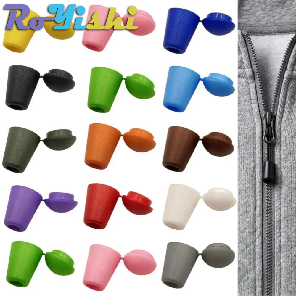 13/65/130Pcs Colorful Bell Stopper With Lid Lock Plastic Cord End Toggle Clip For Paracord Bag Clothes Shoe Sportswear`