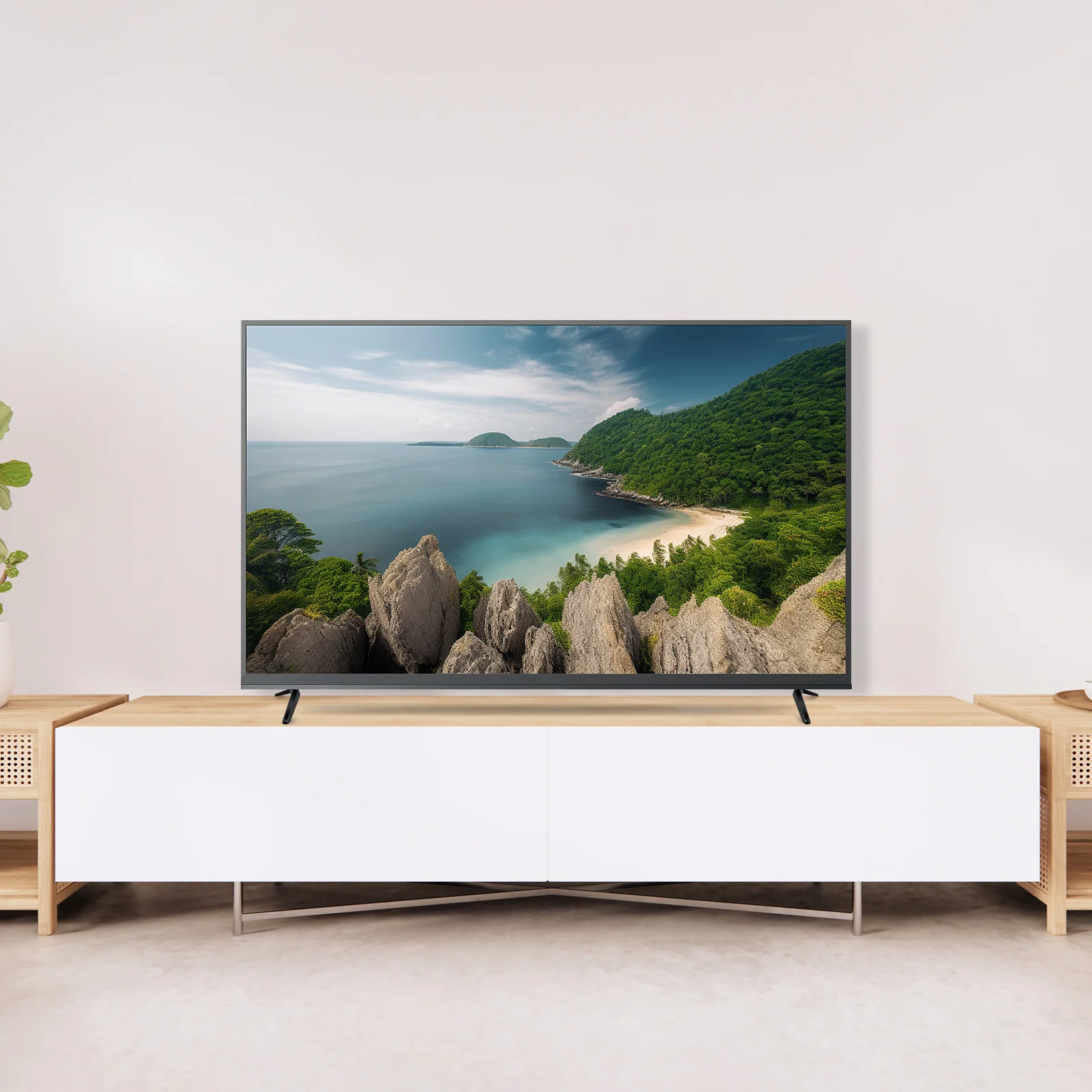 

2Pcs Mount Bracket 32-55 Inch Tvs Stable Support Easy Installation Reliable Non Slip Base Pad Tabletop Television