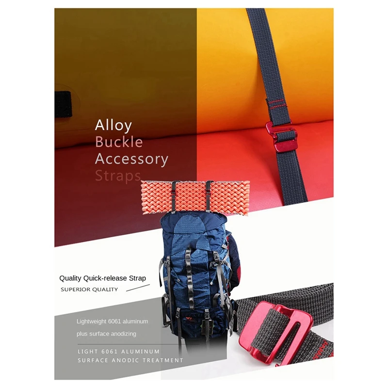 TOP Outdoor Quick Release Straps Tent Tie Rope Roof Tie Straps Tension Straps Backpack Tie Straps