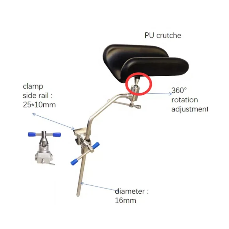 Medical exam table Leg Holders stirrups for Operating Table and Gynaecology Bed