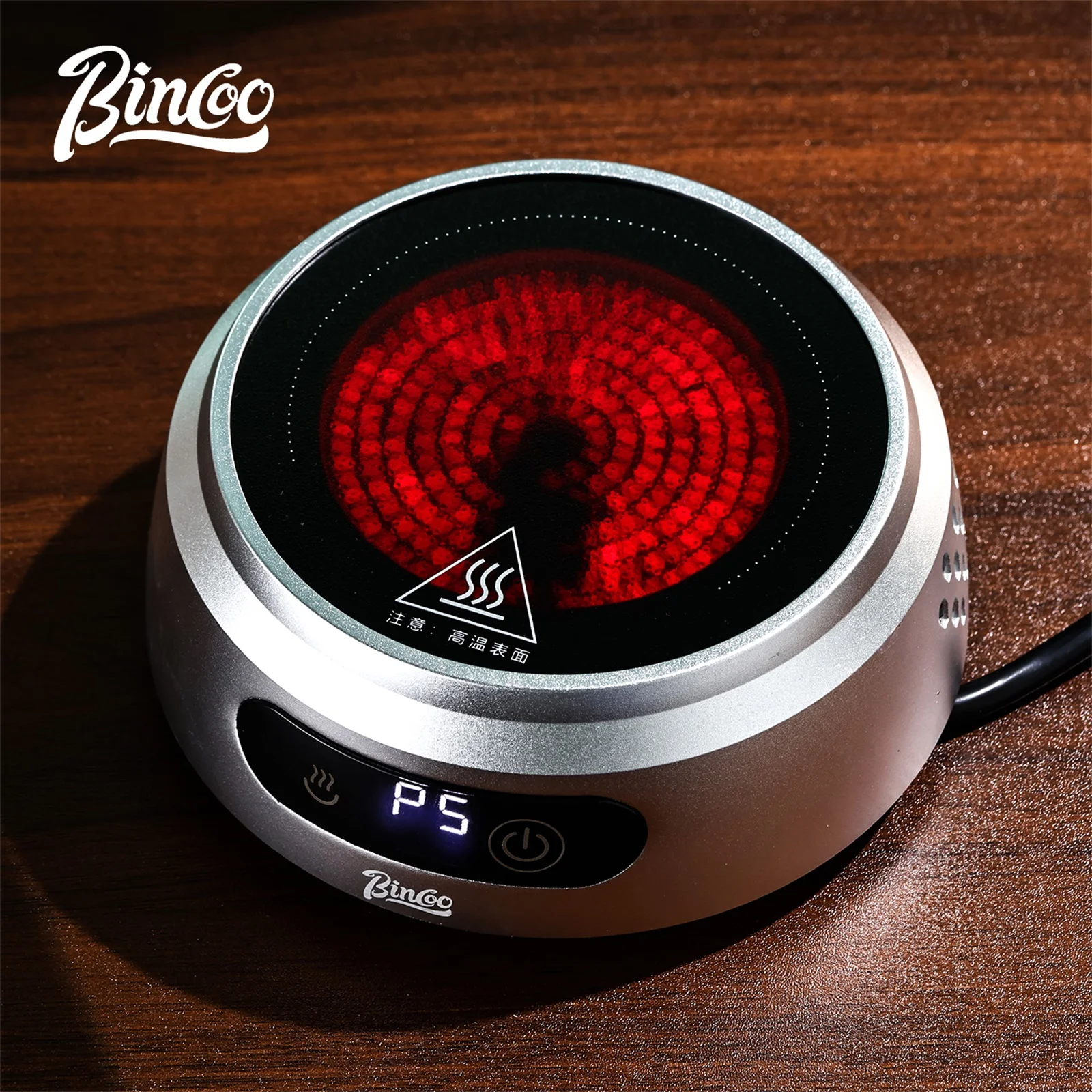 Bincoo 500W Mini Stovetop Electric Ceramic Stove Moka Pot Hot Stove Suit for Home Use Electric Ceramic Cooker Electric Hot Plate