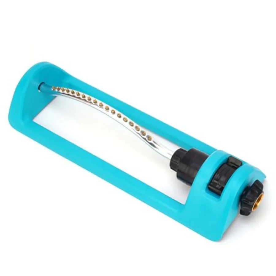 Aspersor de gramado oscilante com bicos de latão de 18 furos para cobertura eficiente de rega de jardim até 3 600 pés quadrados bico integrado