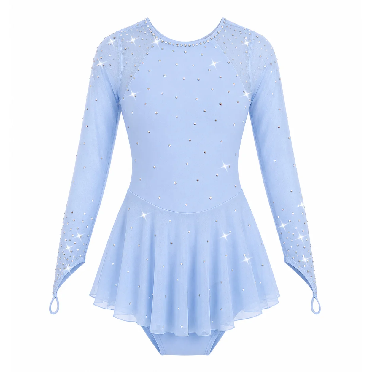 

JoyCan Ice Figure Skating Dress Girls Red Spandex Stretchy Mesh Competition Dance Wear Customized JC738