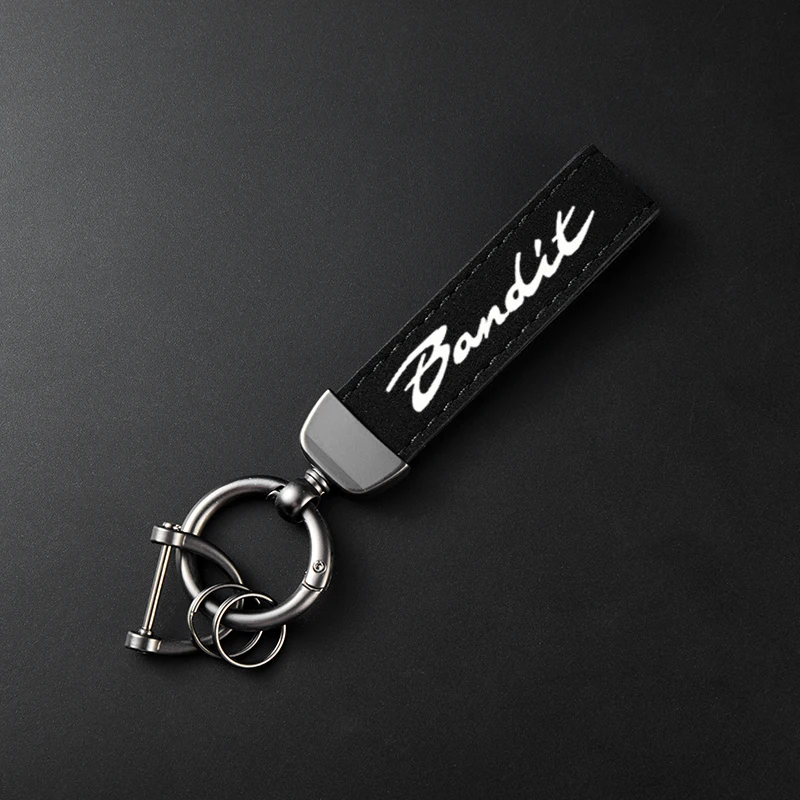 Brelok do kluczy motocyklowych SUZUKI BANDIT GSF 250 600 650 1200 1250 S N ABS Bandit, wysokiej jakości skóra zamszowa