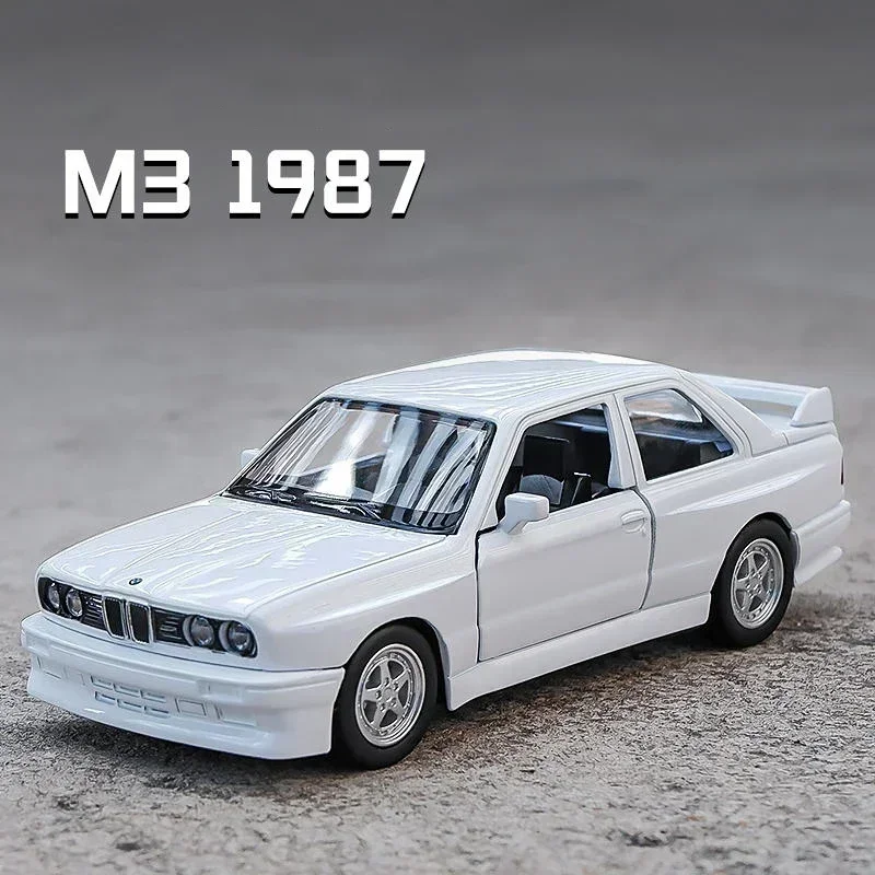 1:36 BMW M3 E30 1987 Porsche 911 Turbo Audi Quattro Металлическая игрушка из сплава автомобиля Литье под давлением и игрушечные транспортные средства Модель автомобиля для детей