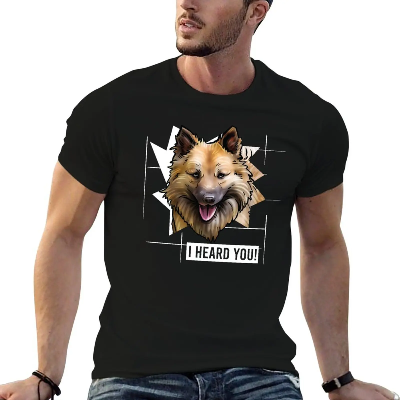 

Icelandic Sheepdog Saying I Heard You T-Shirt cotton t shirts high quality t shirt man cotton T-Shirt