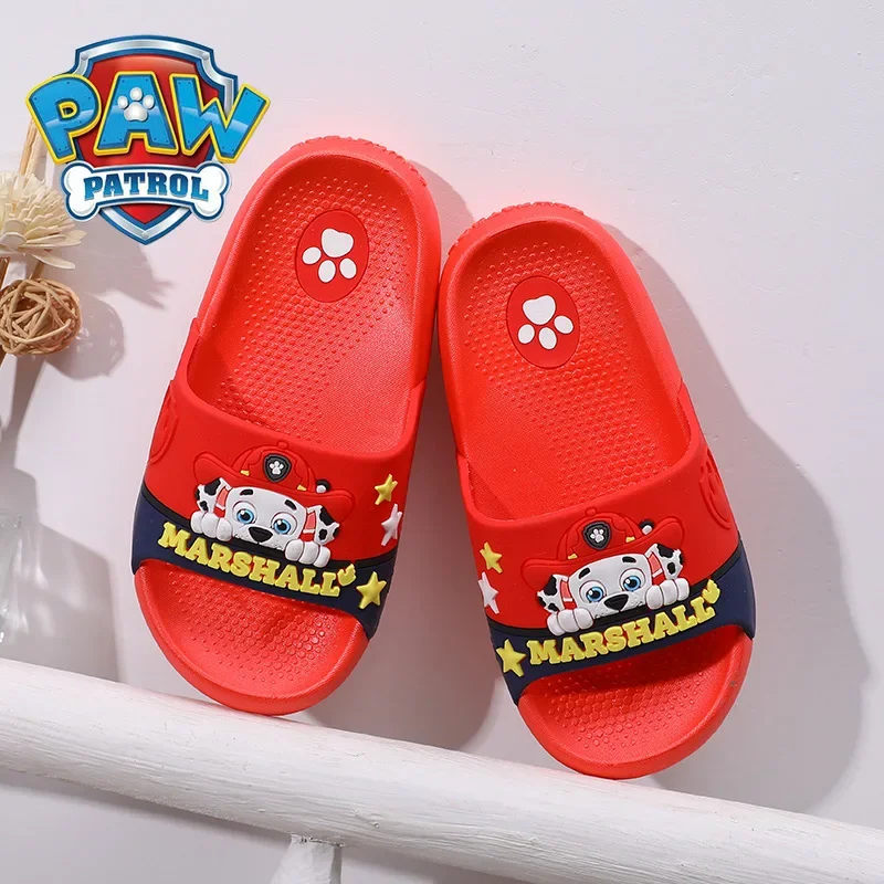 Paw Patrols Kawaii Chase Cartoon Summer Slippers Boys Girls Indoor Home Cosplay Sandals Bathroom Non-Slip Breathable Kids Gift