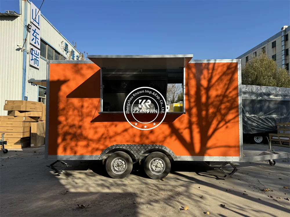 

Concession Food Truck Mobile Kitchen Fully Equipped Street Snack Carts Coffee Shop Customized Food Trailer