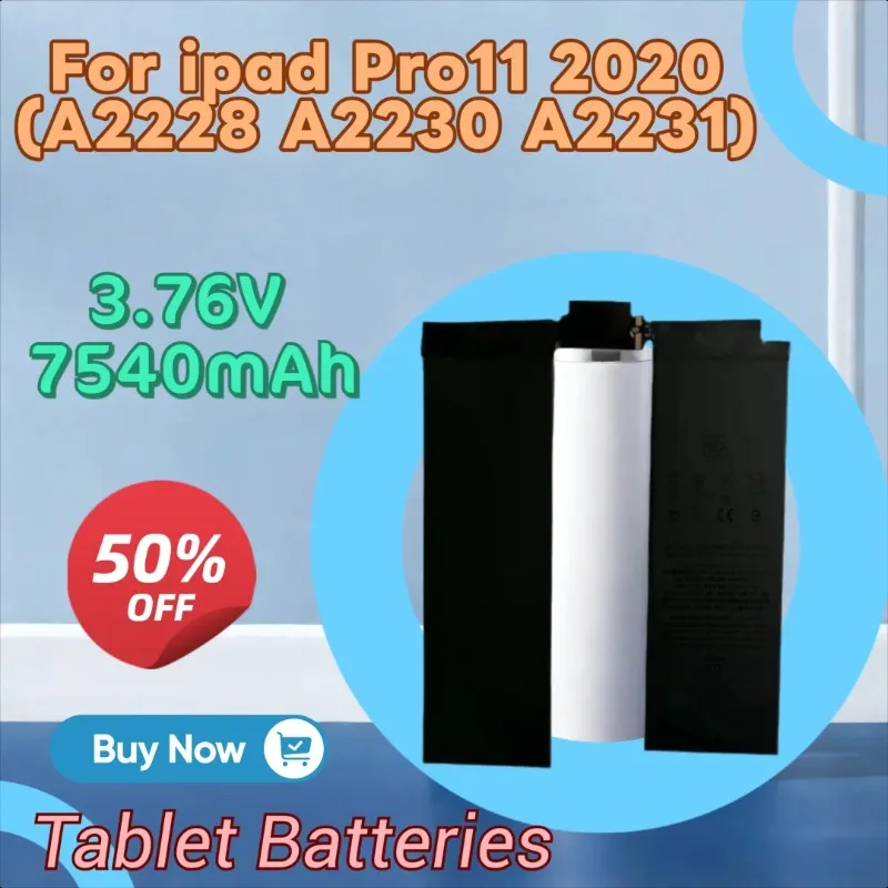 

New High Quality Replacement Tablet Battery for IPad Pro 11 2018 1st 2nd 2020 A1980 A2013 A1934 A2230 A2231 A1979 A2042 A2228