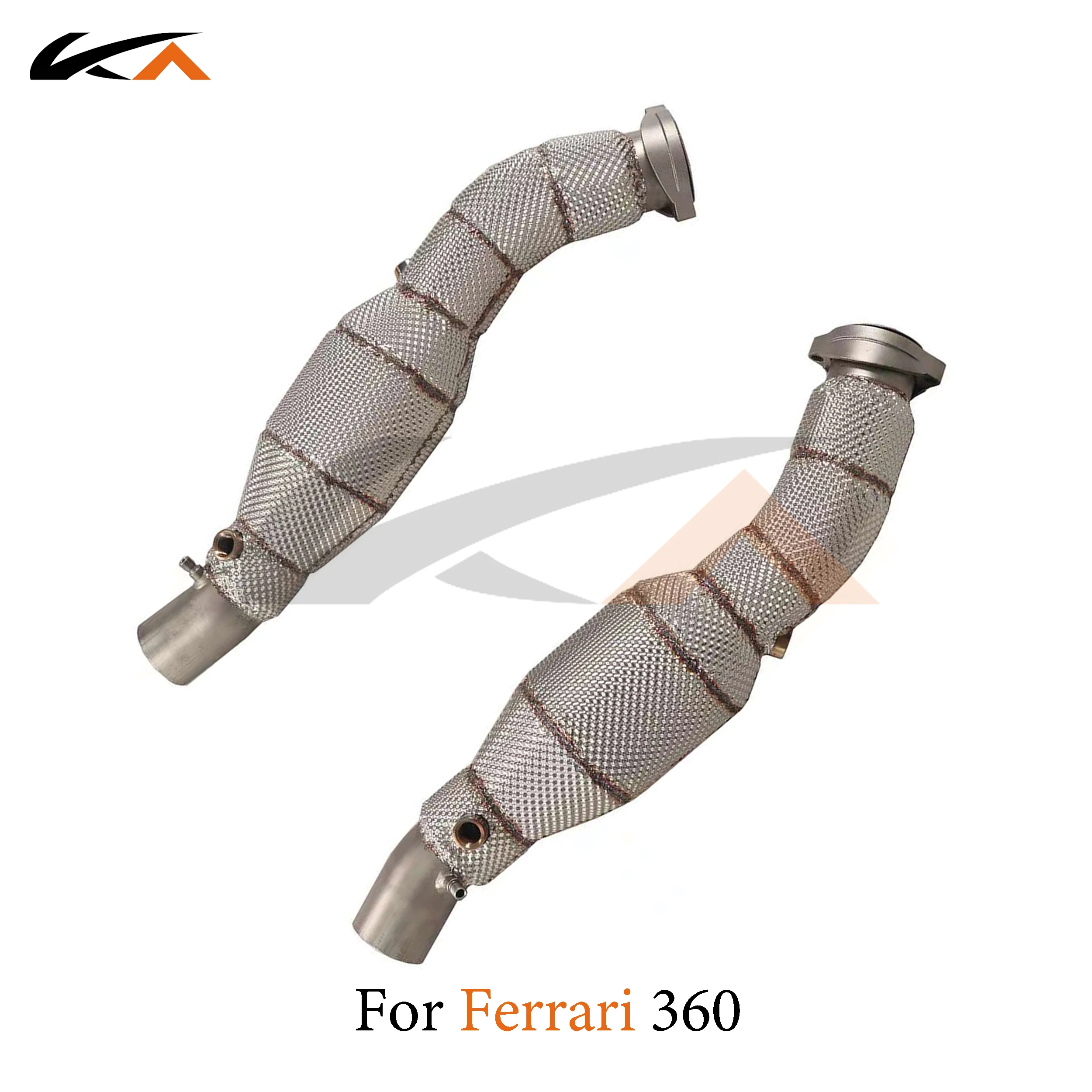 

KA Tuning downpipe exhaust stainless steel headers for Ferrari 360 3.6L performance auto parts heat shield catalysis