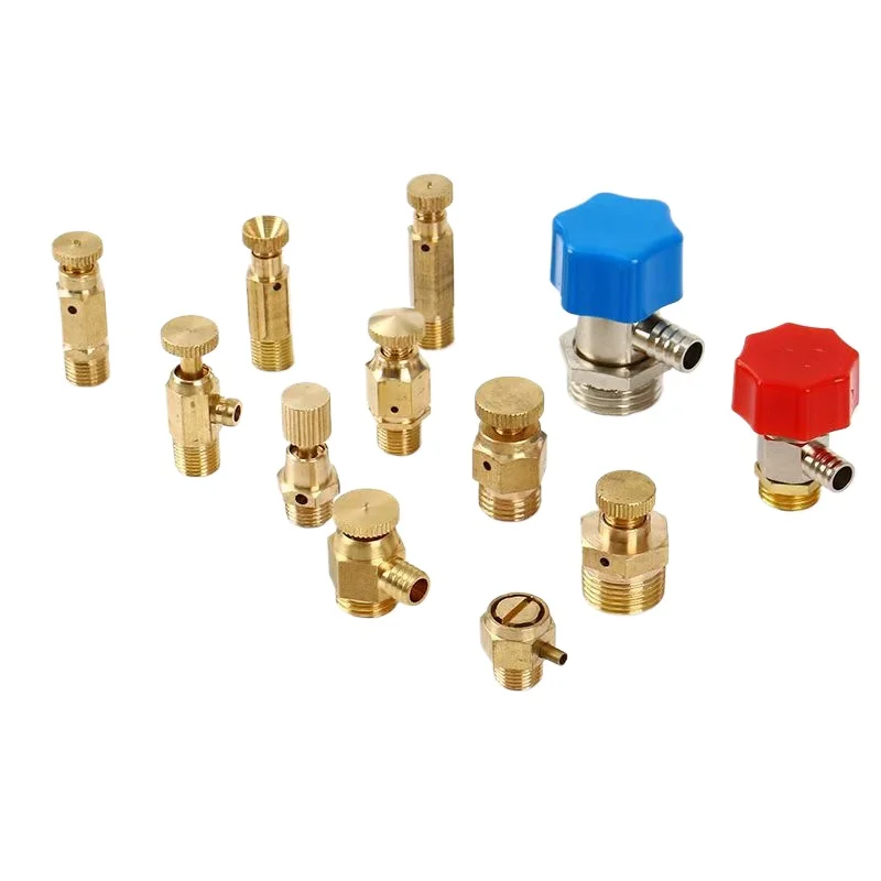 Valve d'aération manuelle en laiton, buse de ventilation d'échappement, porte à air froid, filetage, conception étanche de précision CNC